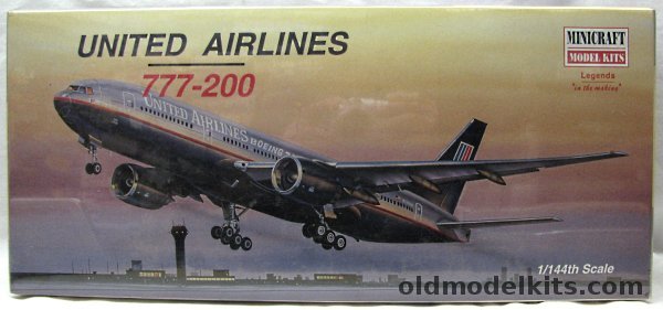 Minicraft 1/144 Boeing 777-200 United Airlines, 14483 plastic model kit